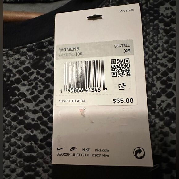 Nike Fly Spin Ball Snake Print Tee Shirt Size Extra Small - Picture 4 of 4